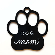 Load image into Gallery viewer, Black Acrylic Paw Ornaments
