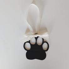 Load image into Gallery viewer, Black Acrylic Paw Ornaments