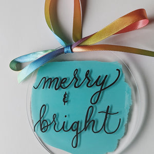 Clear Acrylic Ornaments with Painted Background