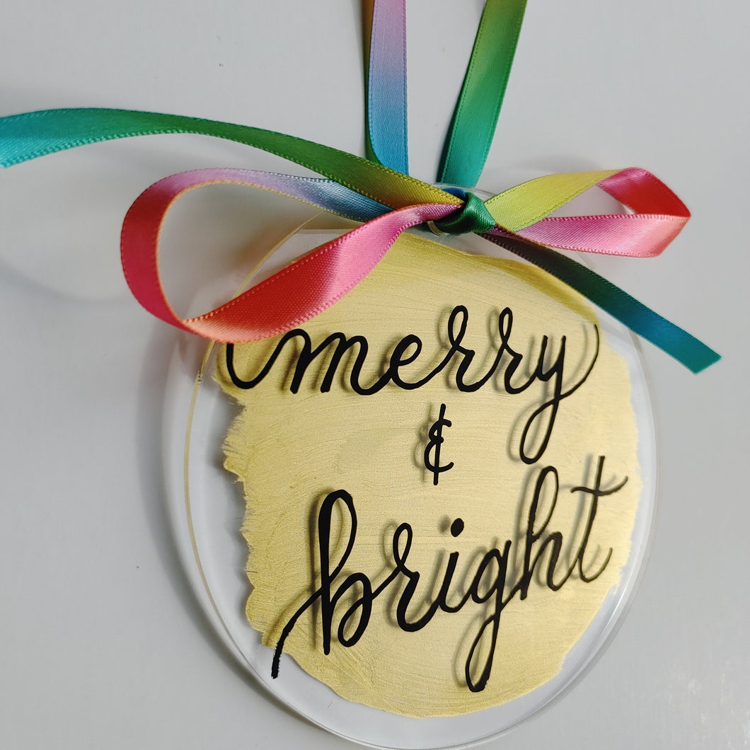 Clear Acrylic Ornaments with Painted Background