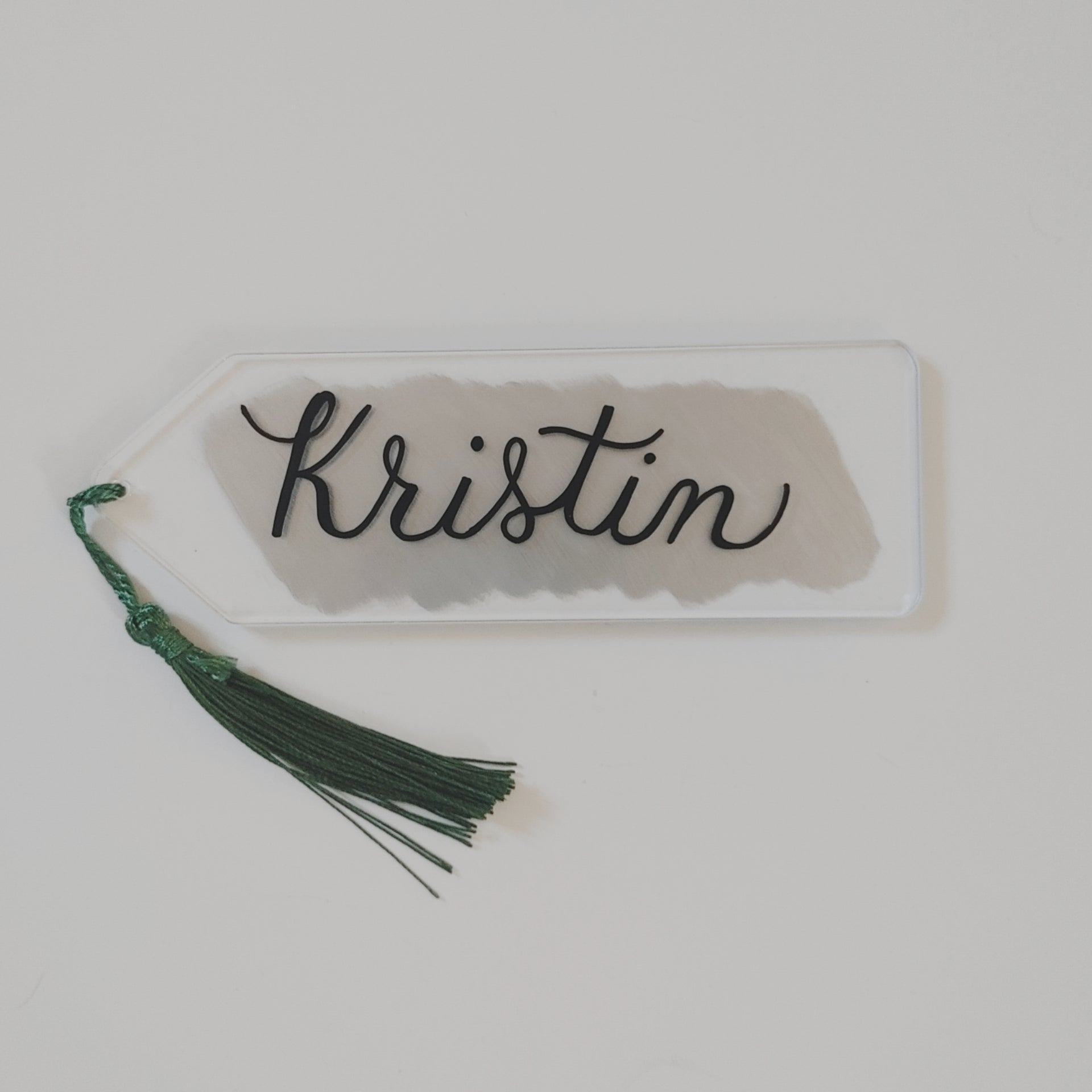 Personalized Name - Acrylic Bookmark Gift - Custom Name and Tassel